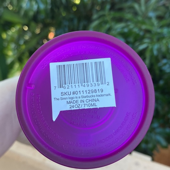 NWT 2022 Starbucks Purple Soft Touch Venti 24oz Tumbler - Picture 4 of 5